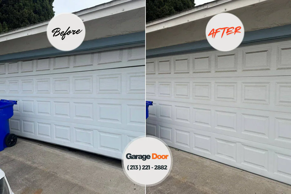 Before and after: garage door repair Craig, AK